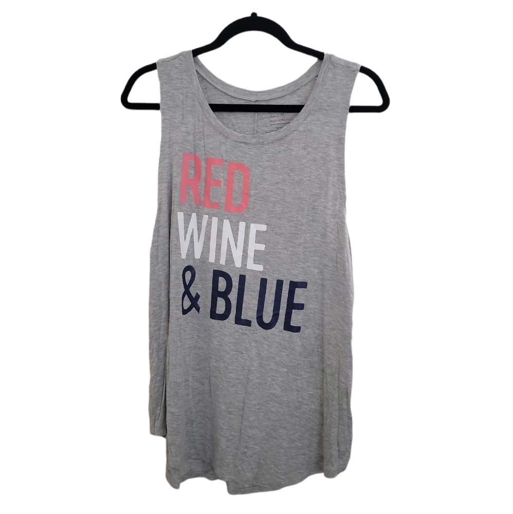 Red, Wine & Blue tank top